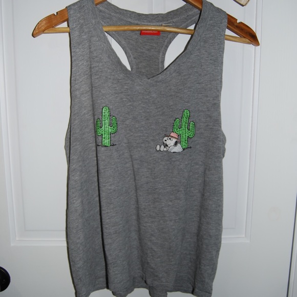 Peanuts cactus tank top featuring Snoopy - Picture 1 of 5